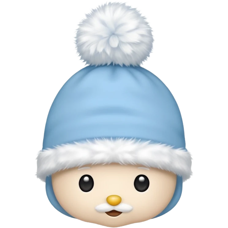 light blue Christmas hat emoji