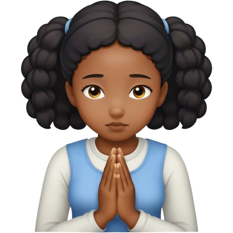 Black Girl Praying emoji