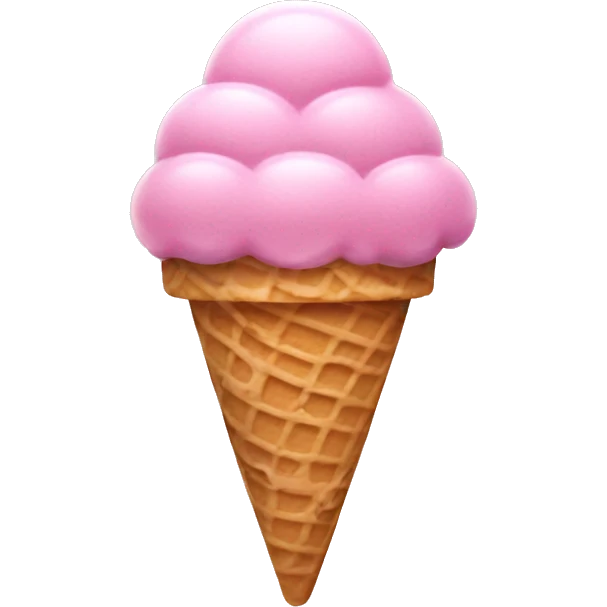 Pink ice cream  emoji
