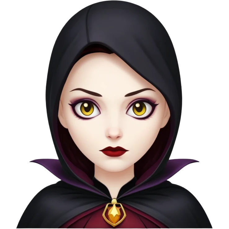 female villain with dark cape emoji