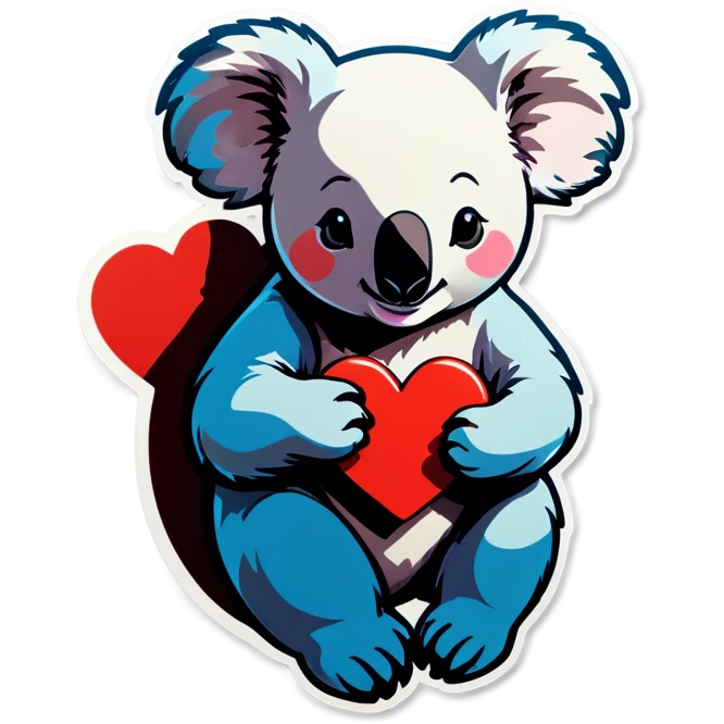 Koala with Heart in his Hand emoji