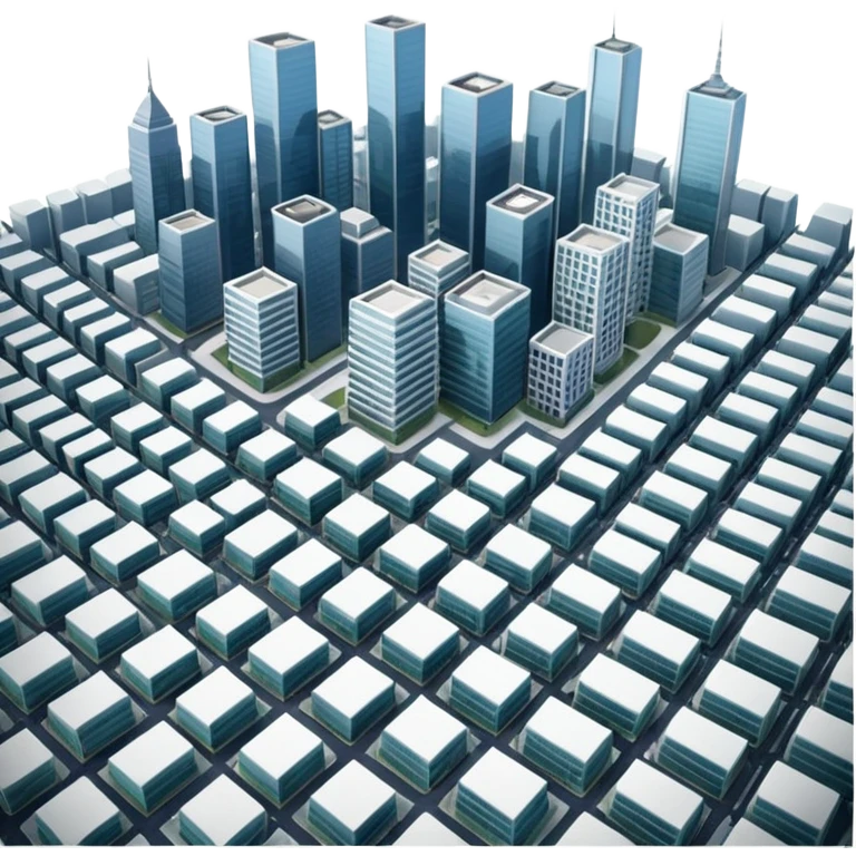 a top view of the city with many buildings as same   emoji