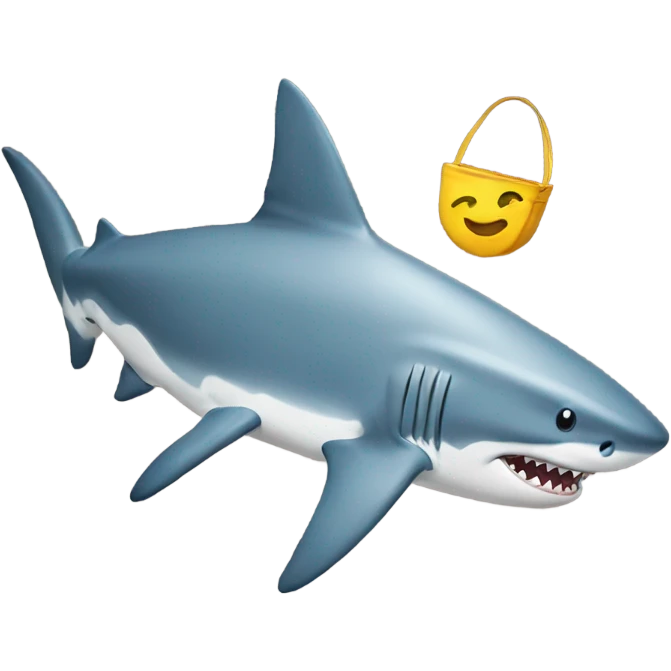 Shark with shirt white emoji