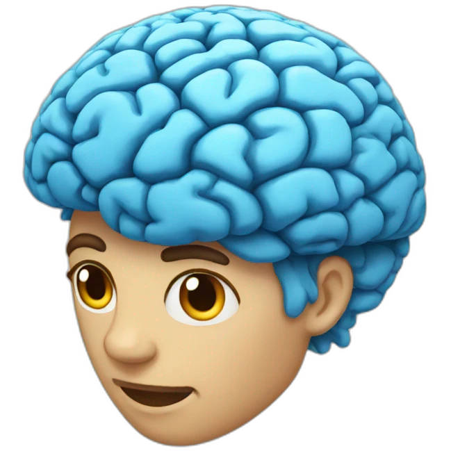 blue brain emoji
