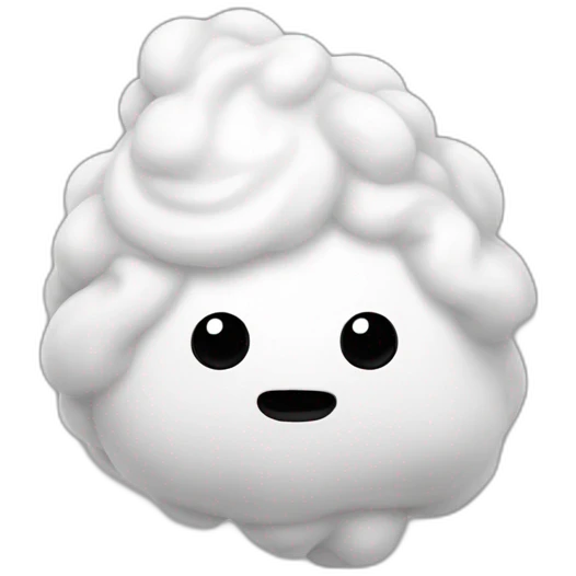 a white poo emoji