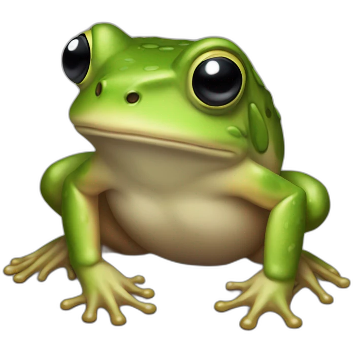 round-shouldered back frog emoji