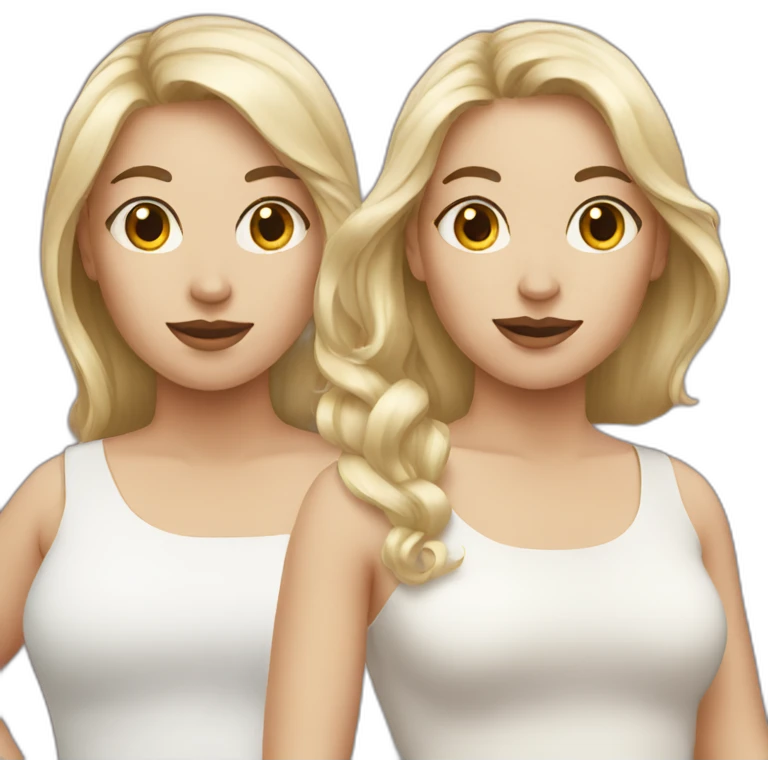 three women white skin emoji