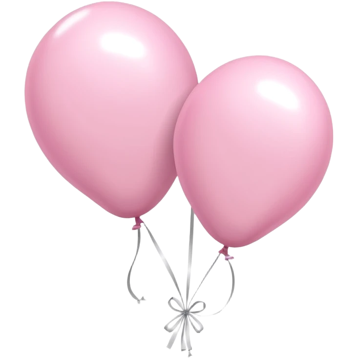 White and light pink balloons tied together  emoji