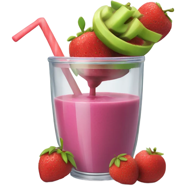 Blender whips up fruit smoothies emoji