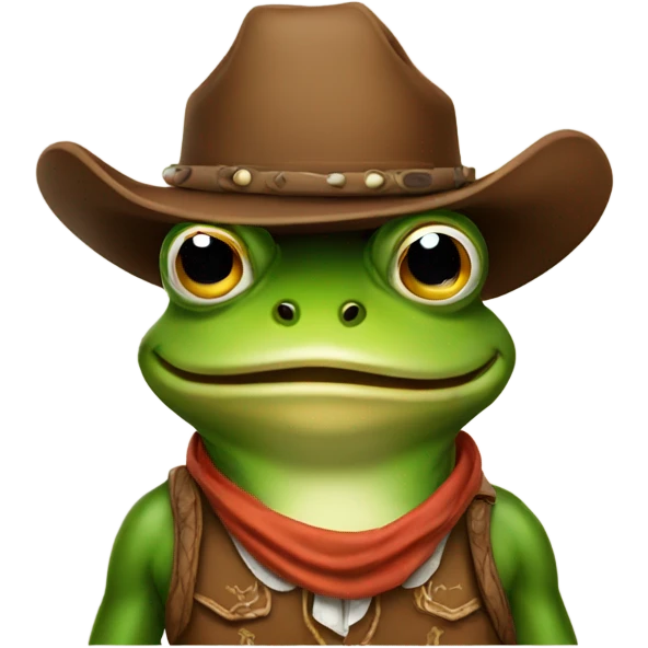 Cowboy frog emoji