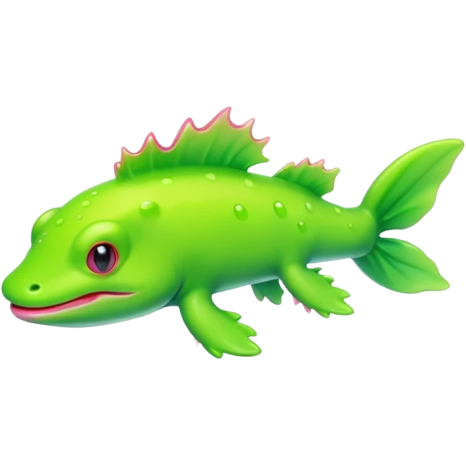 neon green axolotl emoji