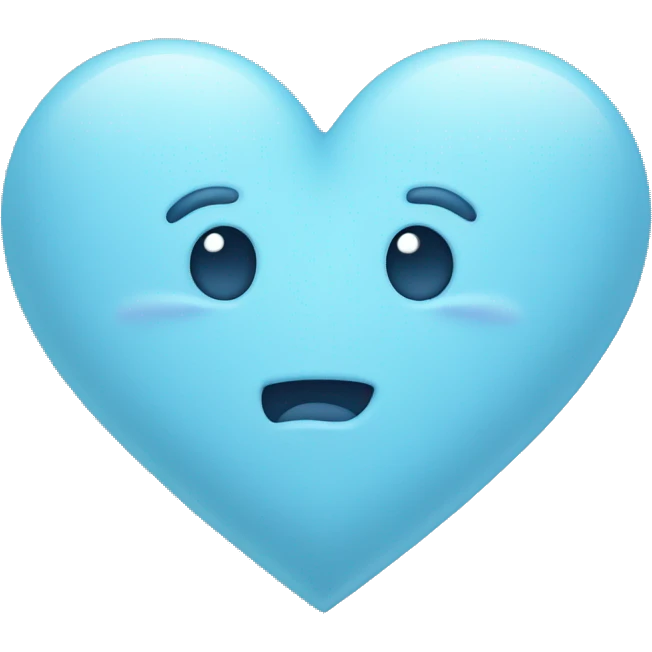 pastel blue heart emoji