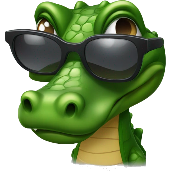 alligator wearing sunglasses emoji