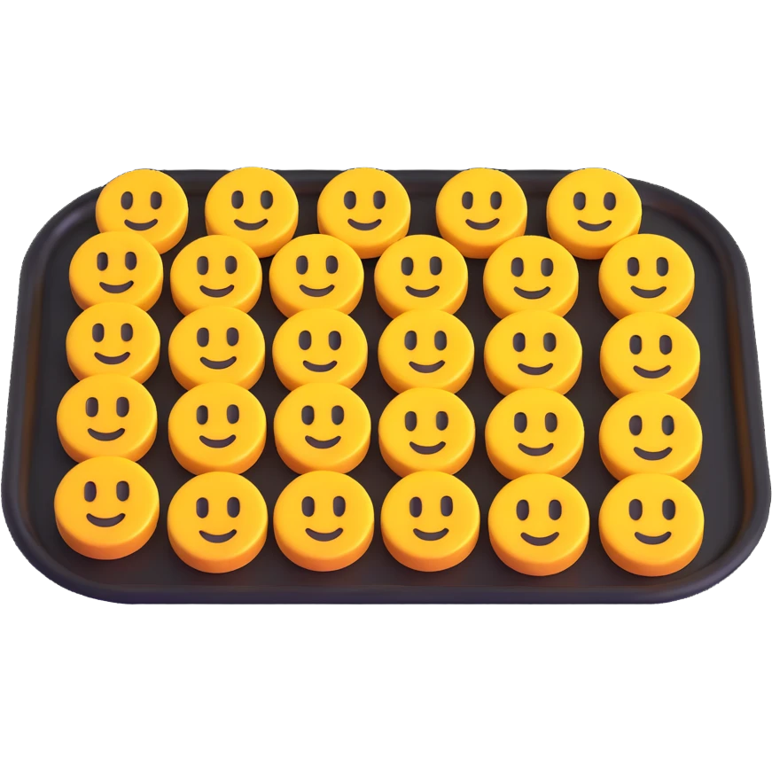 a tray, 3D emoji style emoji