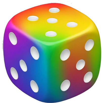 rainbow dice emoji