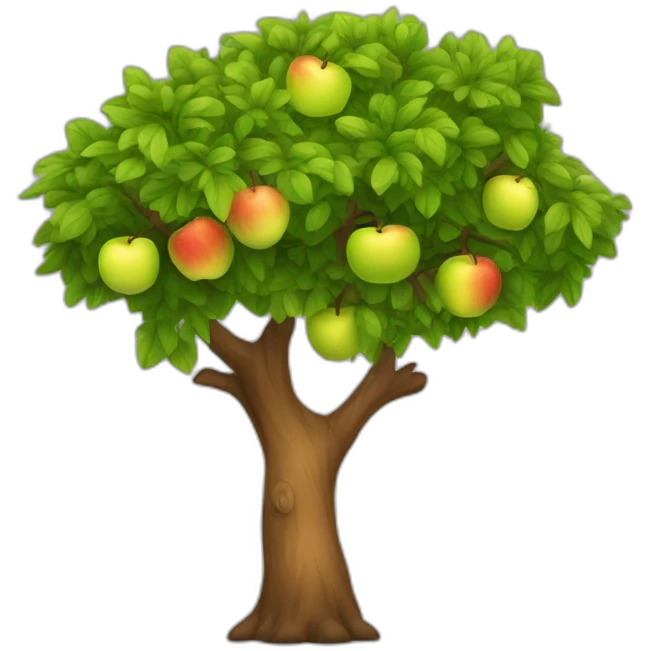arbres dans une pomme emoji