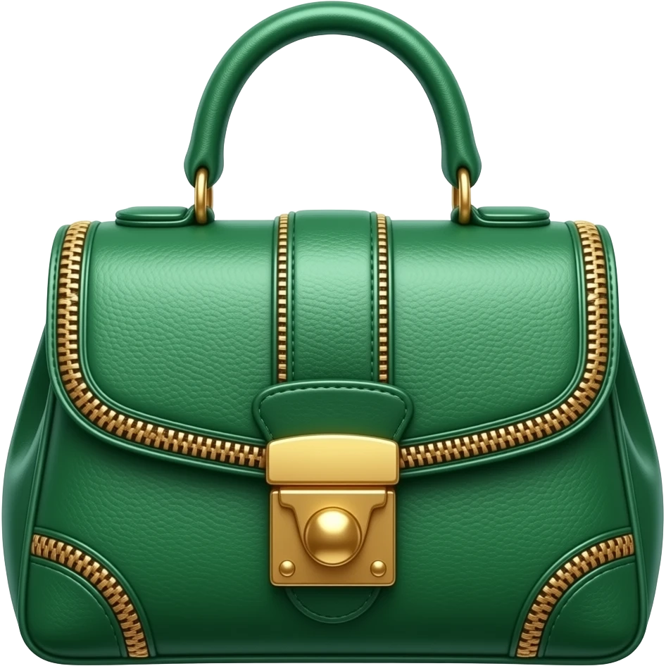 Hyperrealistic, isolated, 3d rendering, extreme detailed, very colorful, beautiful, BRAHMIN EMERALD LULIA CAROLINE SATCHEL  GENUINE LEATHER Bag emoji
