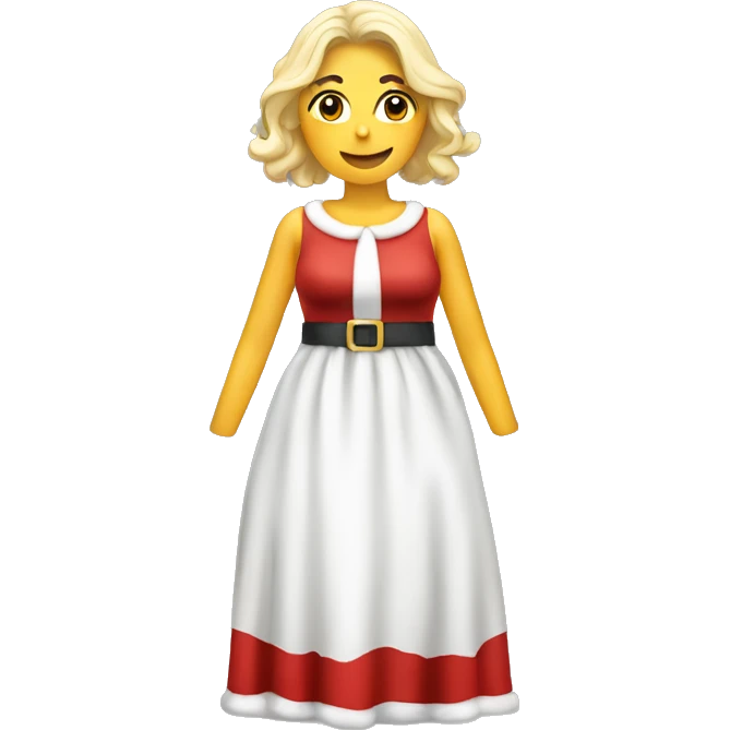 Santa vestido de mujer  emoji