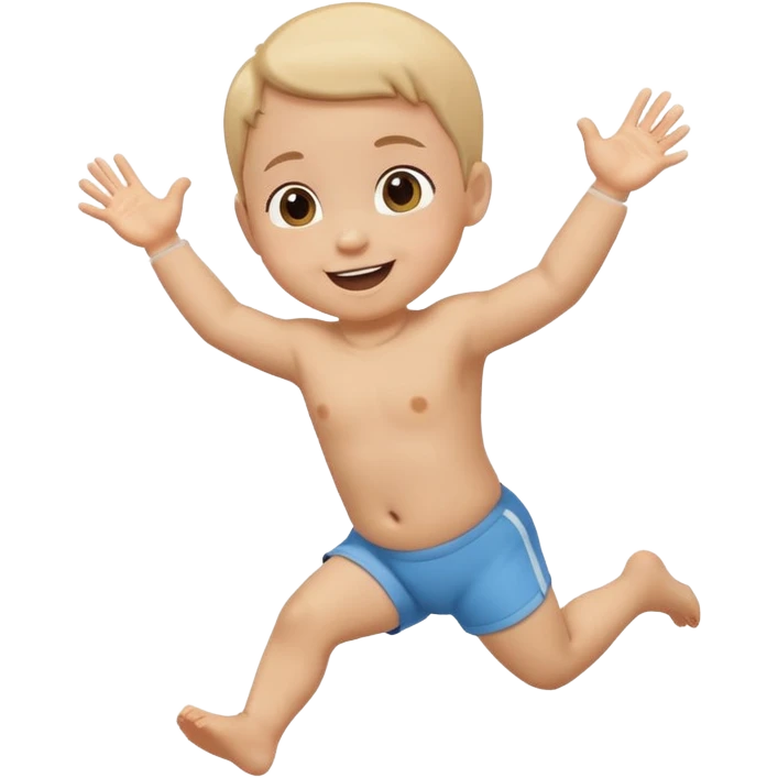 baby running arms outstretched emoji