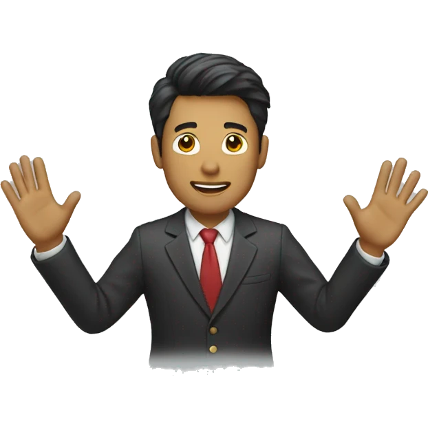 people with blazer waving hands emoji