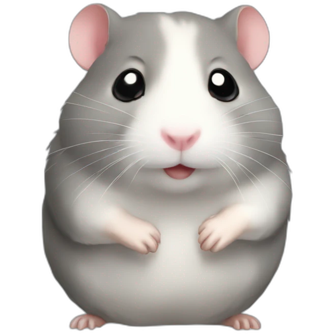 Hamster gris coeur emoji