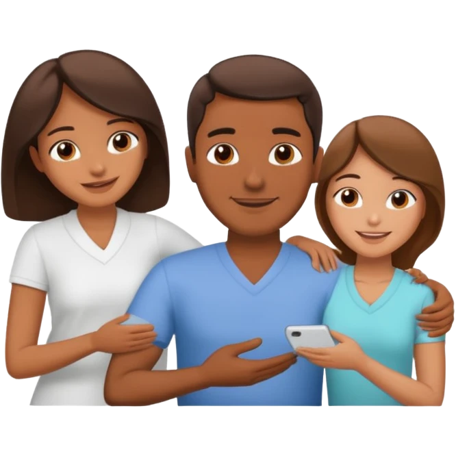 A brown massage man massaging females emoji
