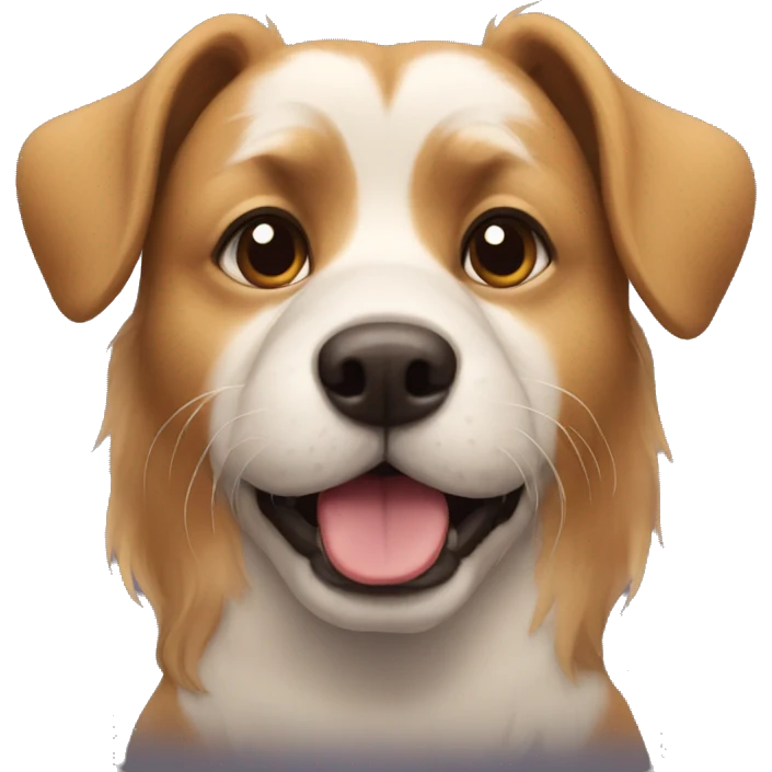 Mustached dog emoji