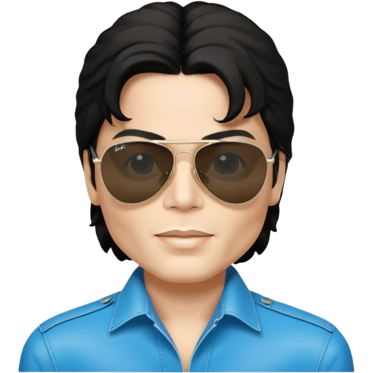 Michael Jackson, white, wearing Ray-Ban sunglasses emoji