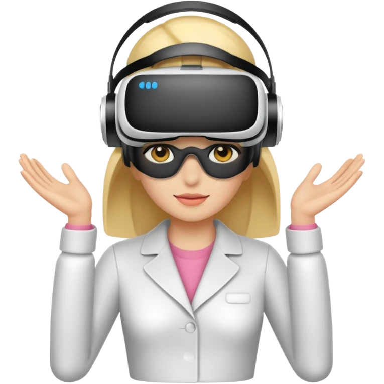 VR wear woman emoji