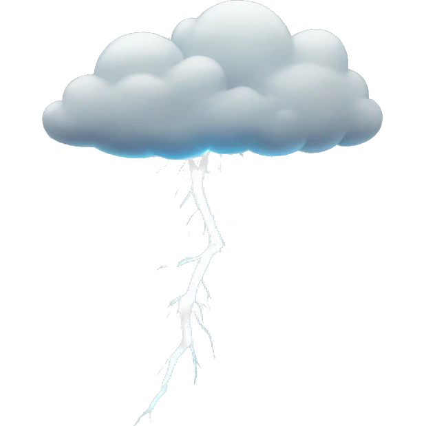 Rain and lightning  emoji