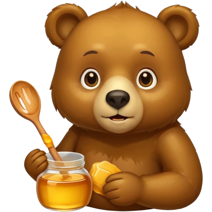 bear eating honey emoji