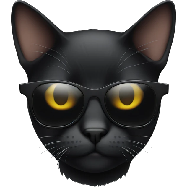 Black cat with  sunglasses emoji