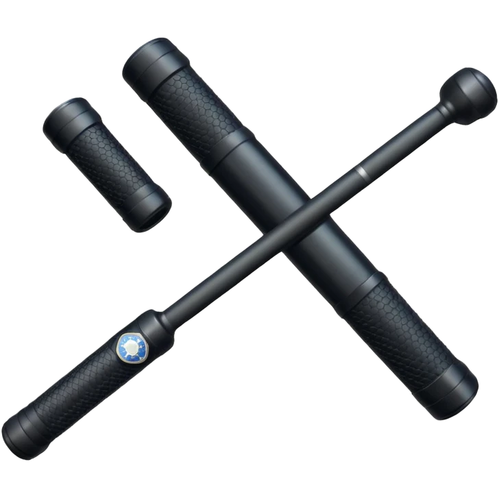 two police batons with grip emoji