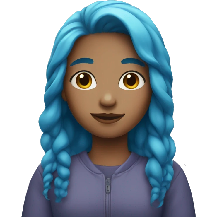 girl with blue hair emoji