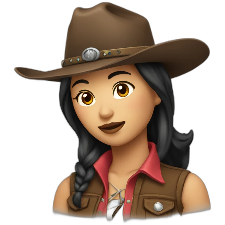 Hot Asian Cowgirl emoji