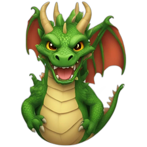 Dragon with tattoos emoji
