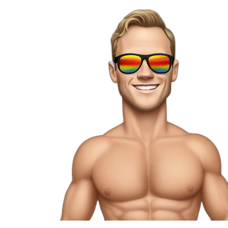 Jonathan Toews as rainbow beach bum emoji