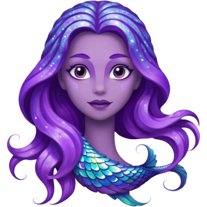 glitter purple siren emoji