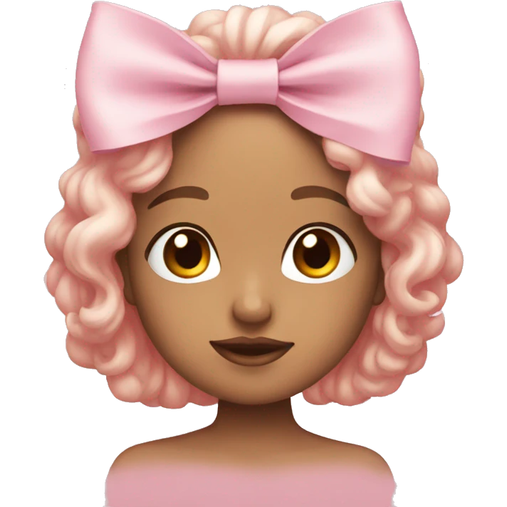 Light pink bows emoji