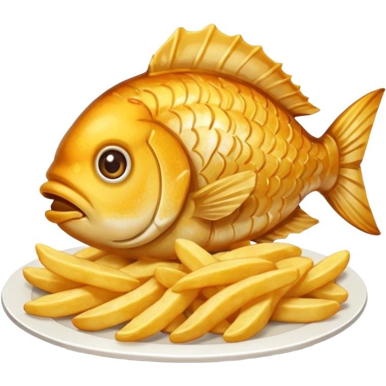 crispy fish and chips served together emoji