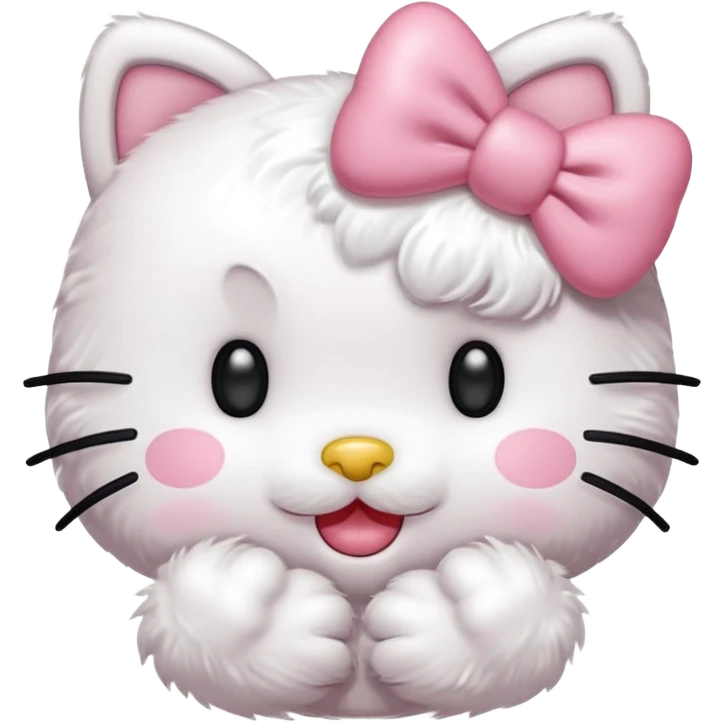 Hello kitty qui fait un bisous emoji