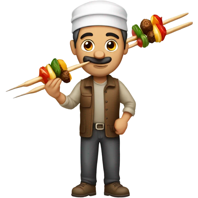 Armenian man holding a kabob emoji