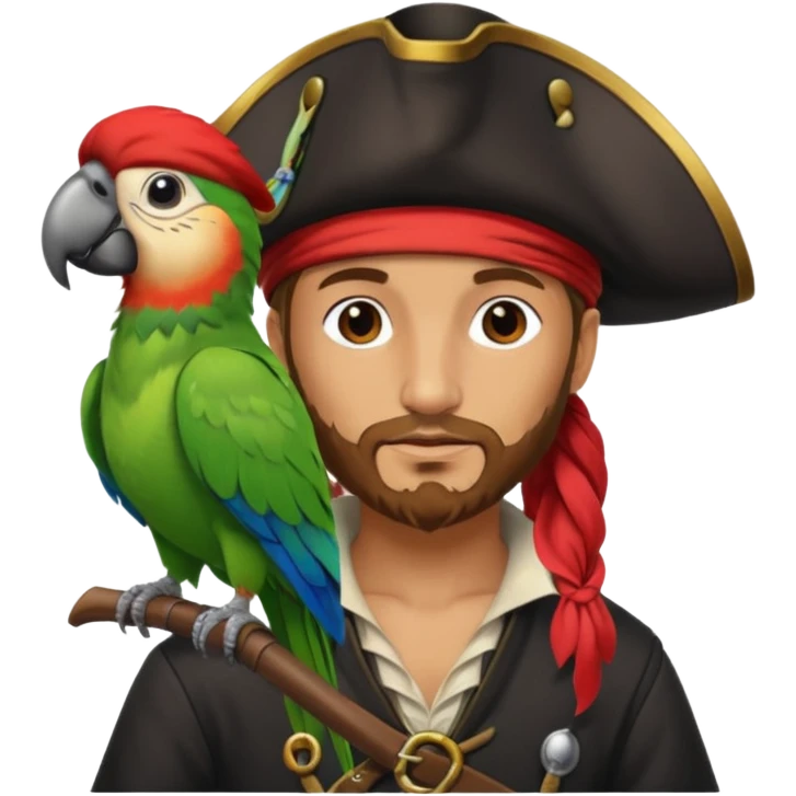 pirate and parrot emoji