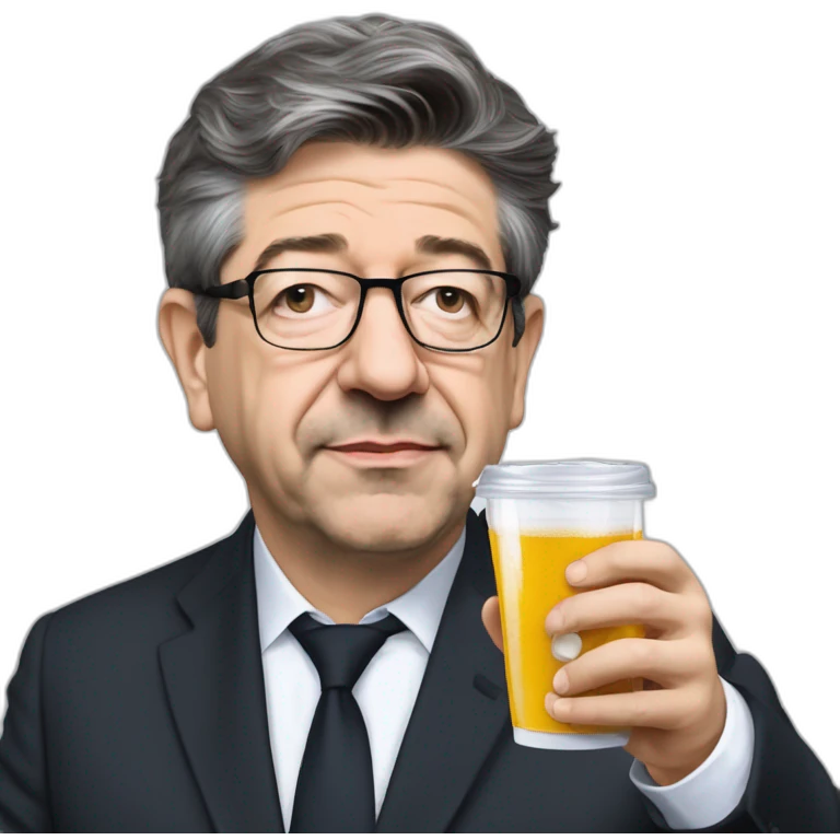 Jean Luc Mélenchon buvant du thé emoji