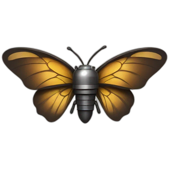 Bullet with butterfly wings emoji