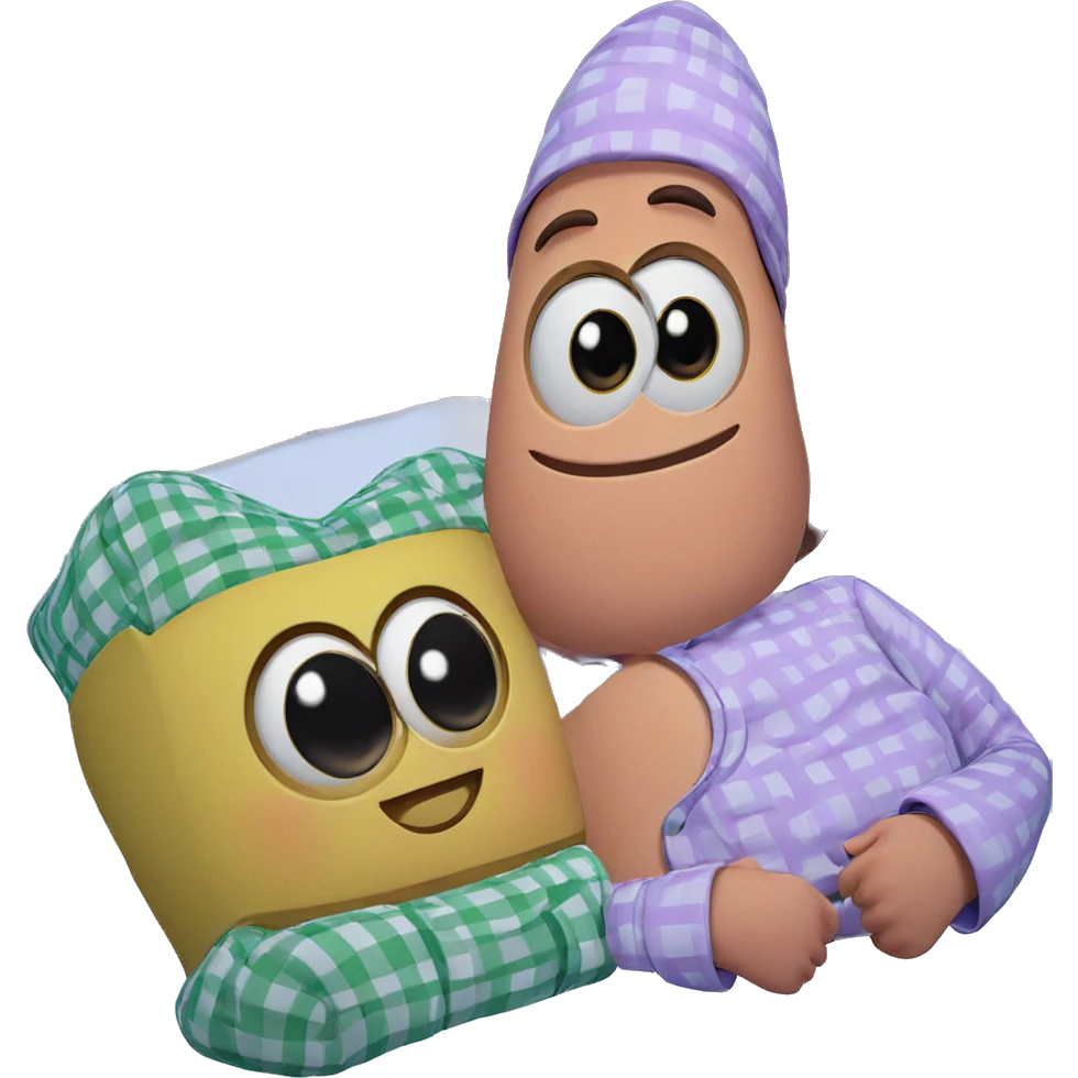 boy in pajamas with hat emoji