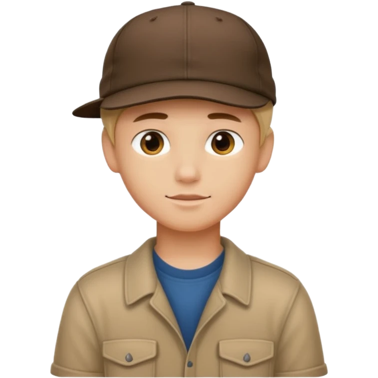 handsome boy wearing the cap backside only neck  emoji