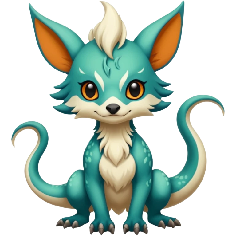 Cool cute fantasy Fionbri-Vernid-creature by griffsnuff & LiLaiRa & Falvie full body emoji