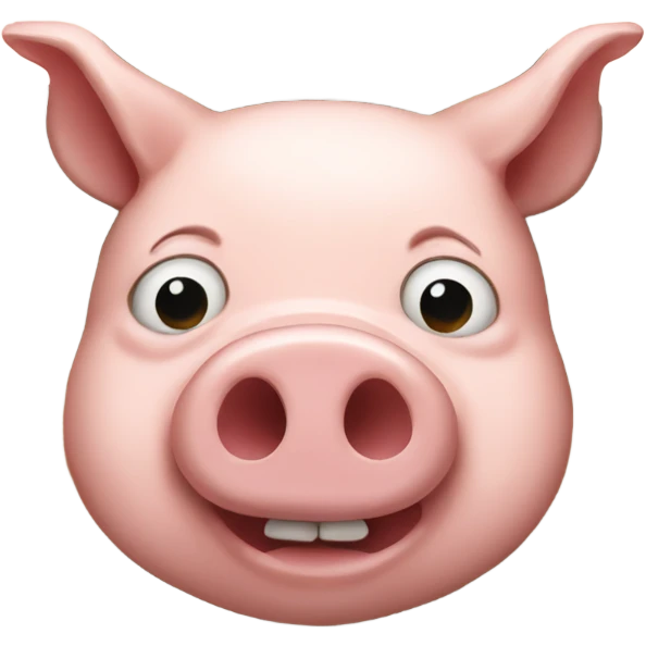 Pig head roasted on a platter emoji