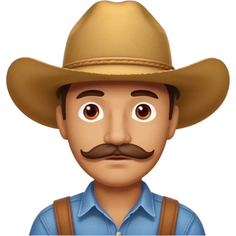 red mustache man with a cowboy hat emoji